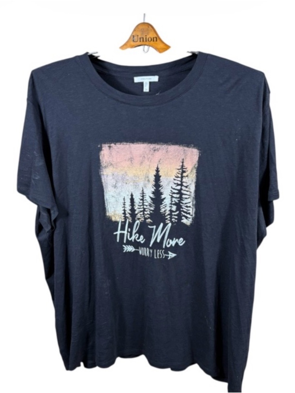 Maurices Hike More Worry Less Women’s Graphic Sleeve T-Shirt Size 2X